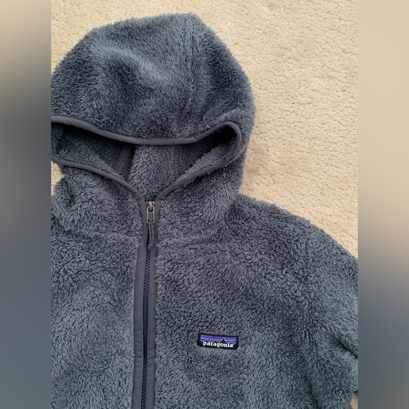 Patagonia Women's Medium Los Gatos Hooded Pullover Sherpa Fleece Smolder Blue - Picture 8 of 13